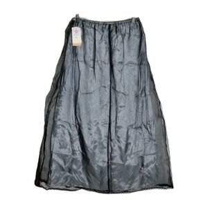 Notations Black Mesh overlay Maxi Skirt Size Large Wimsygoth Fairycore